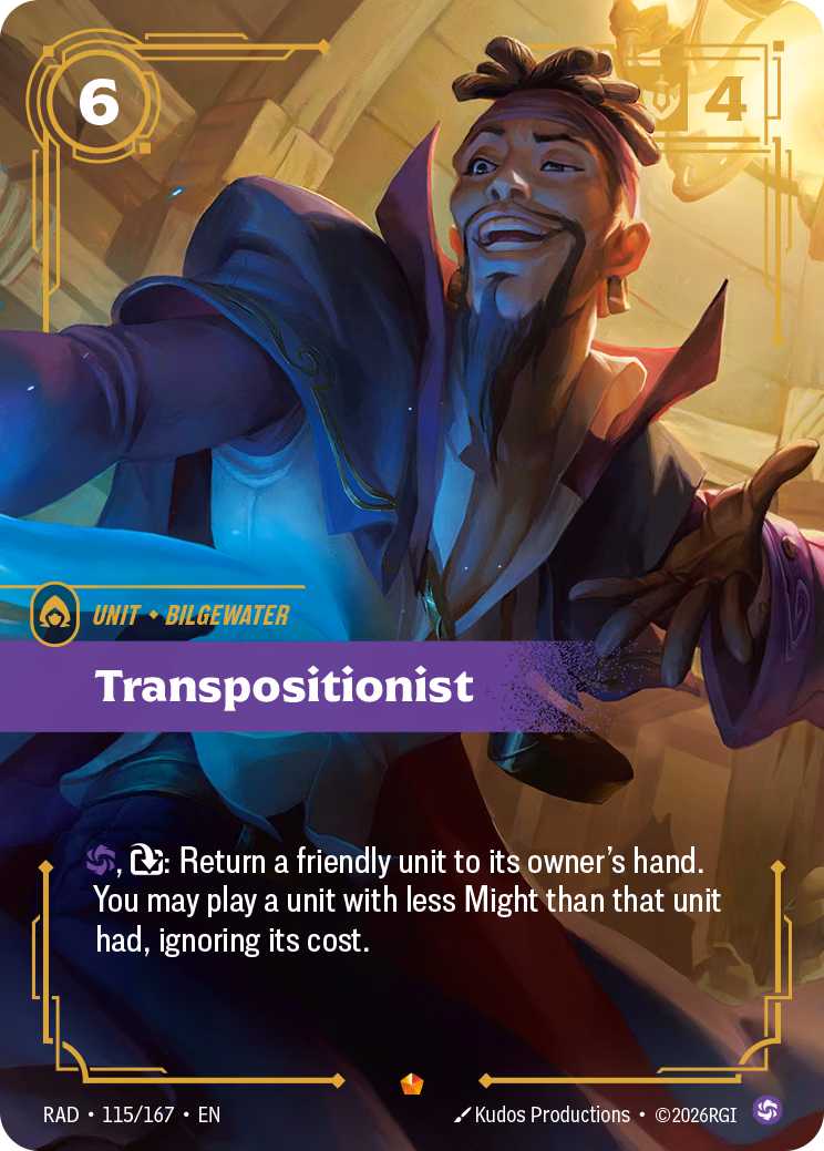 Transpositionist RAD-115/167 Riftbound card
