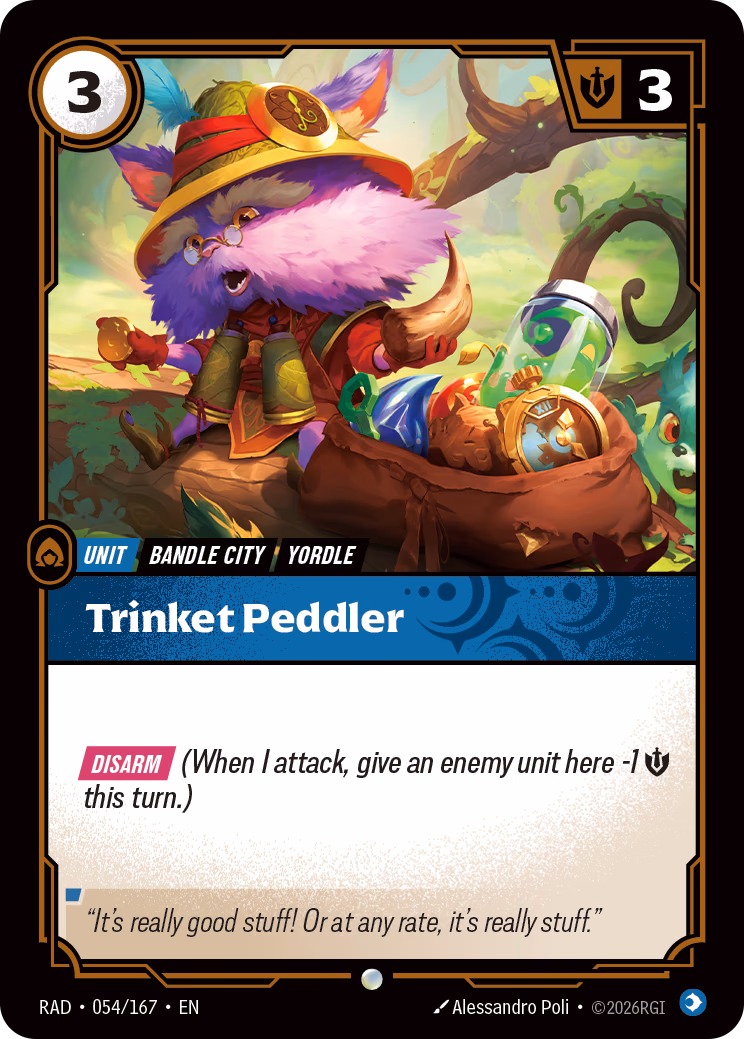 Trinket Peddler RAD-054/167 Riftbound card