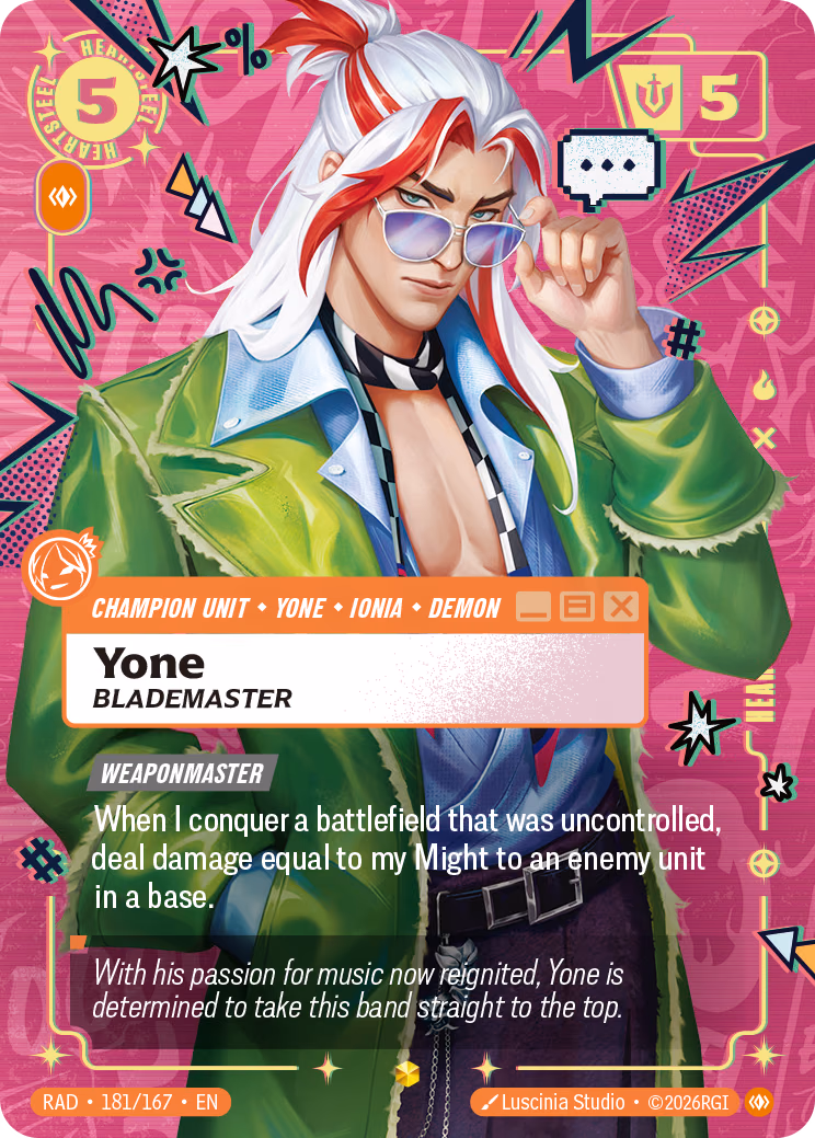 Yone RAD-181/167 Riftbound card