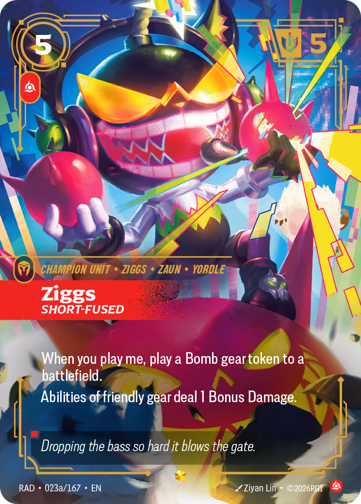Ziggs (Alt Art) RAD-023a/167 Riftbound card