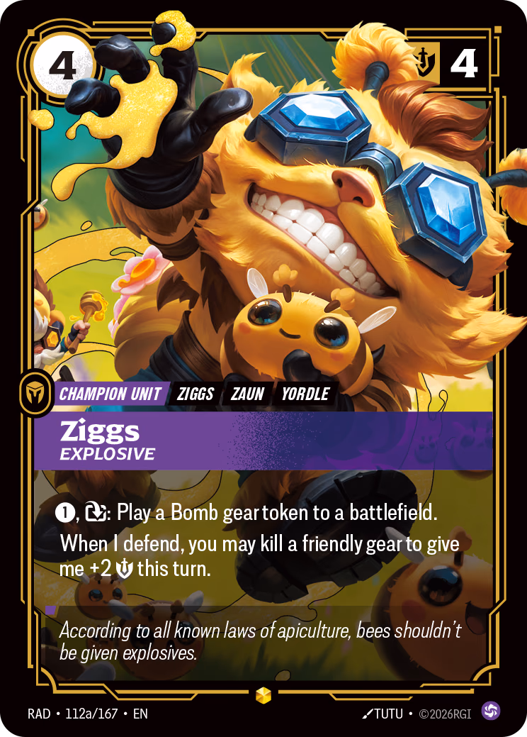 Ziggs (Alt Art) RAD-112a/167 Riftbound card