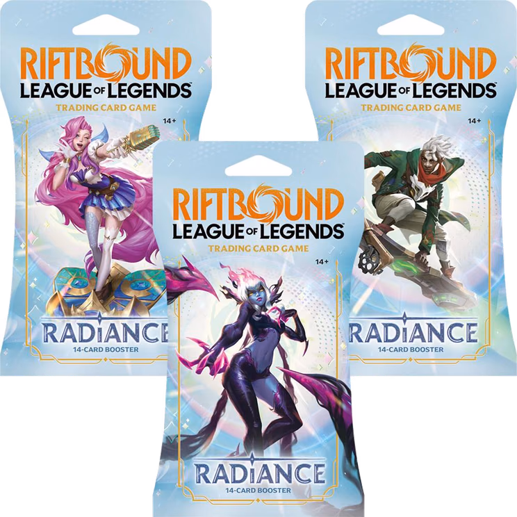 Riftbound Radiance Sleeved Booster Pack Art Bundle (Set of 3)