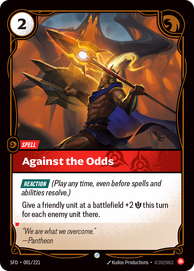 Against the Odds SFD-001/221 Riftbound card