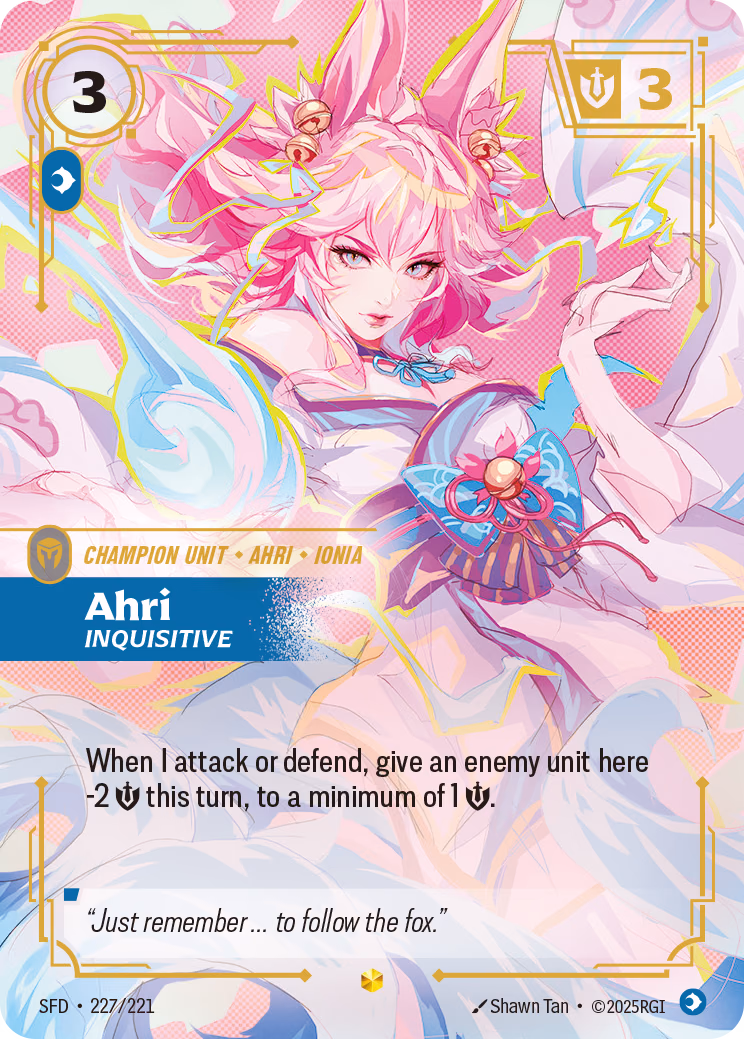 Ahri, Inquisitive SFD-227/221 Riftbound card