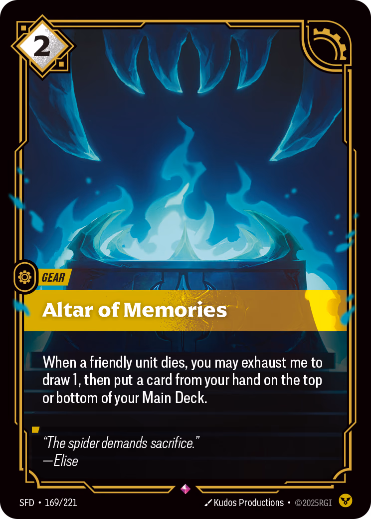 Altar of Memories SFD-169/221 Riftbound card