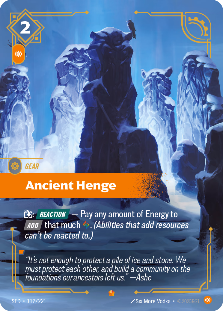 Ancient Henge SFD-117/221 Riftbound card