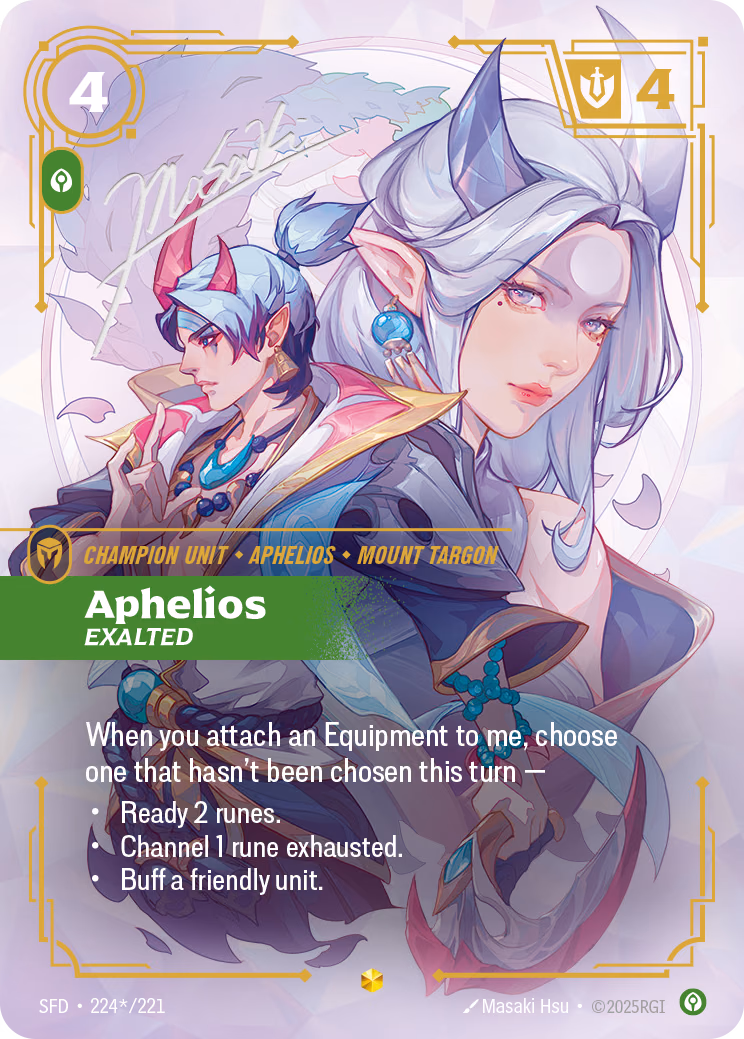 Aphelios SFD-224*/221 Riftbound card