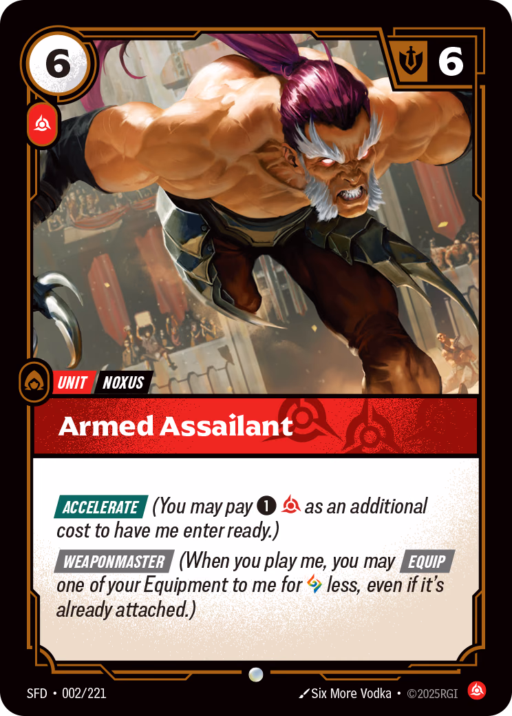 Armed Assailant SFD-002/221 Riftbound card