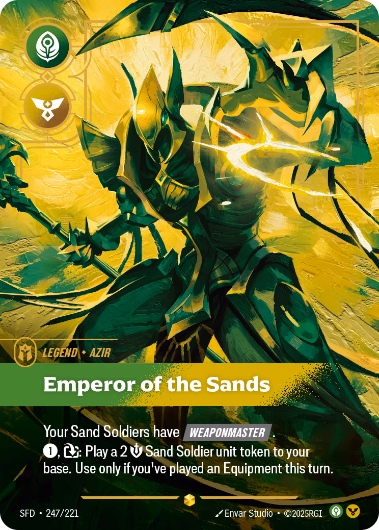 Azir, Emperor of the Sands SFD-247/221 Riftbound card