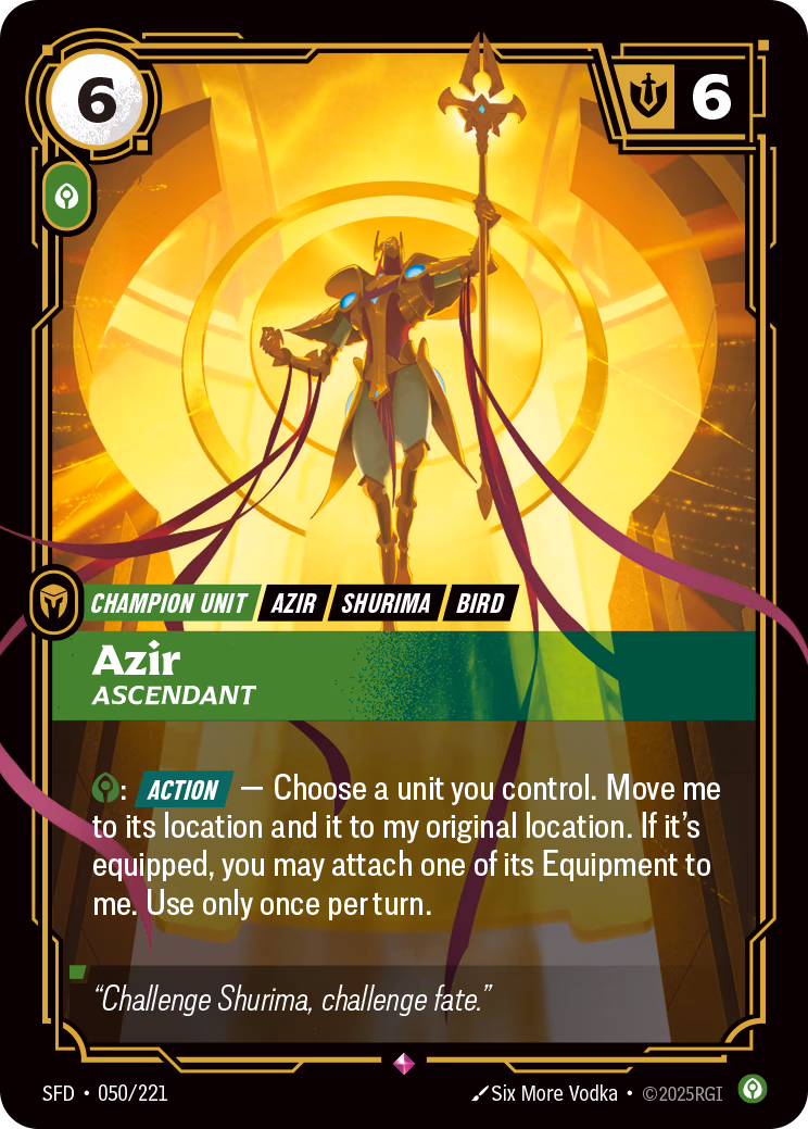 Azir SFD-050/221 Riftbound card