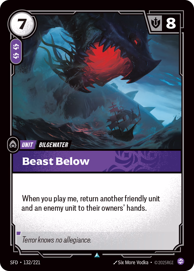 Beast Below SFD-132/221 Riftbound card