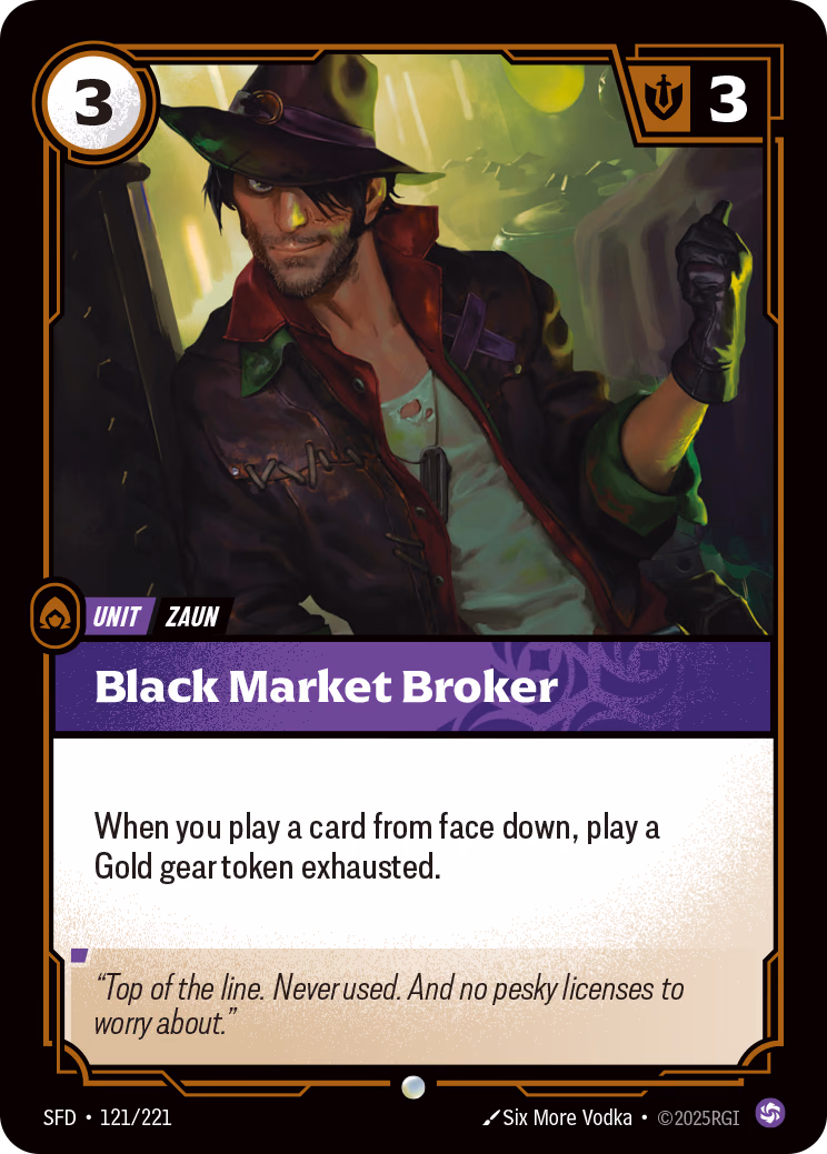 Black Market Broker SFD-121/221 Riftbound card