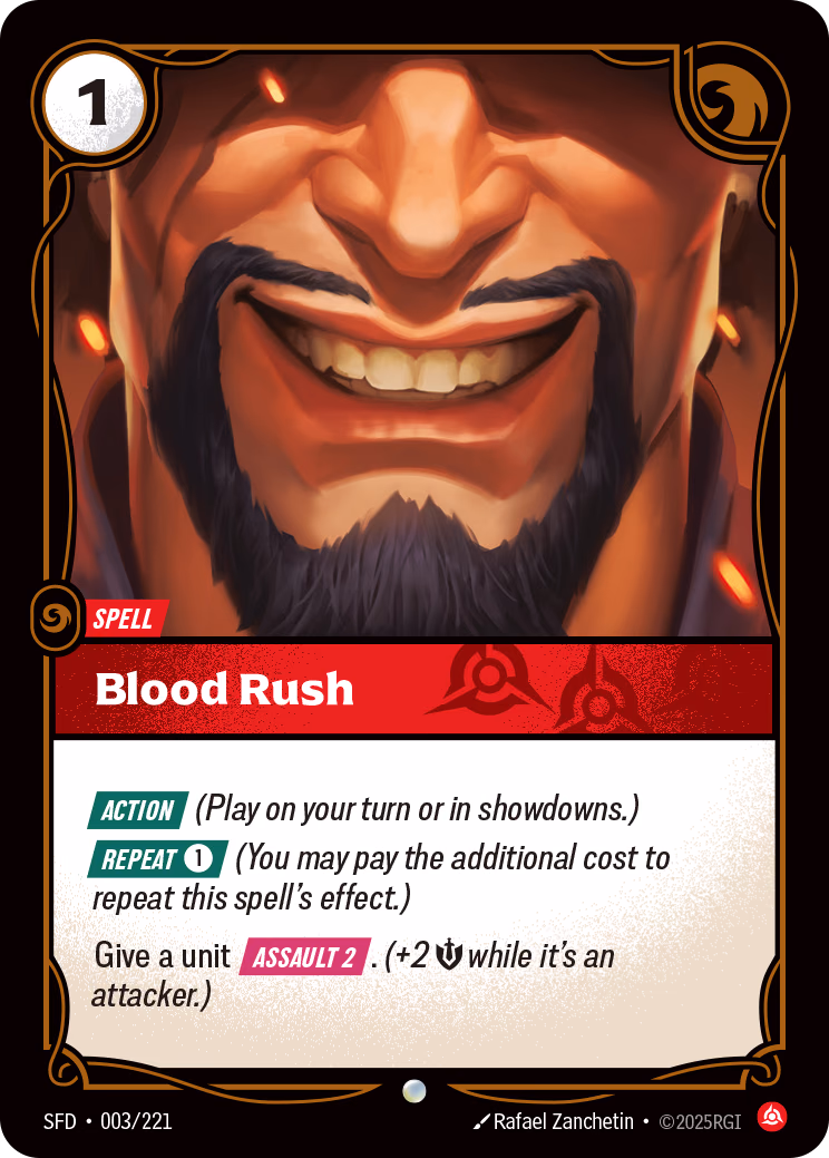 Blood Rush SFD-003/221 Riftbound card