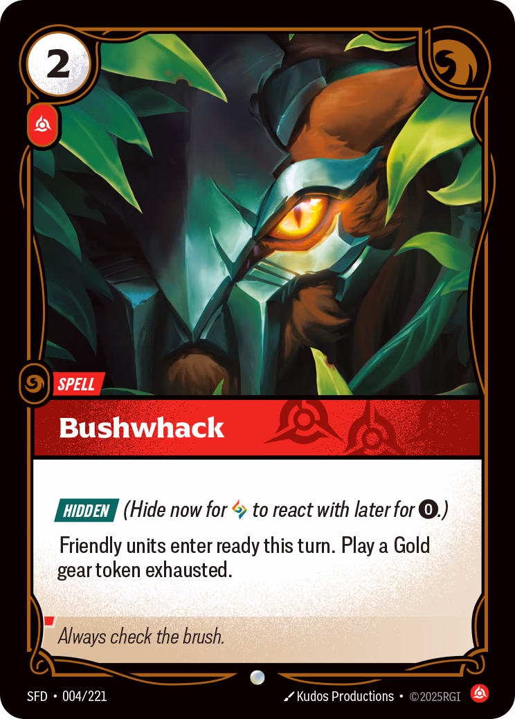 Bushwhack SFD-004/221 Riftbound card