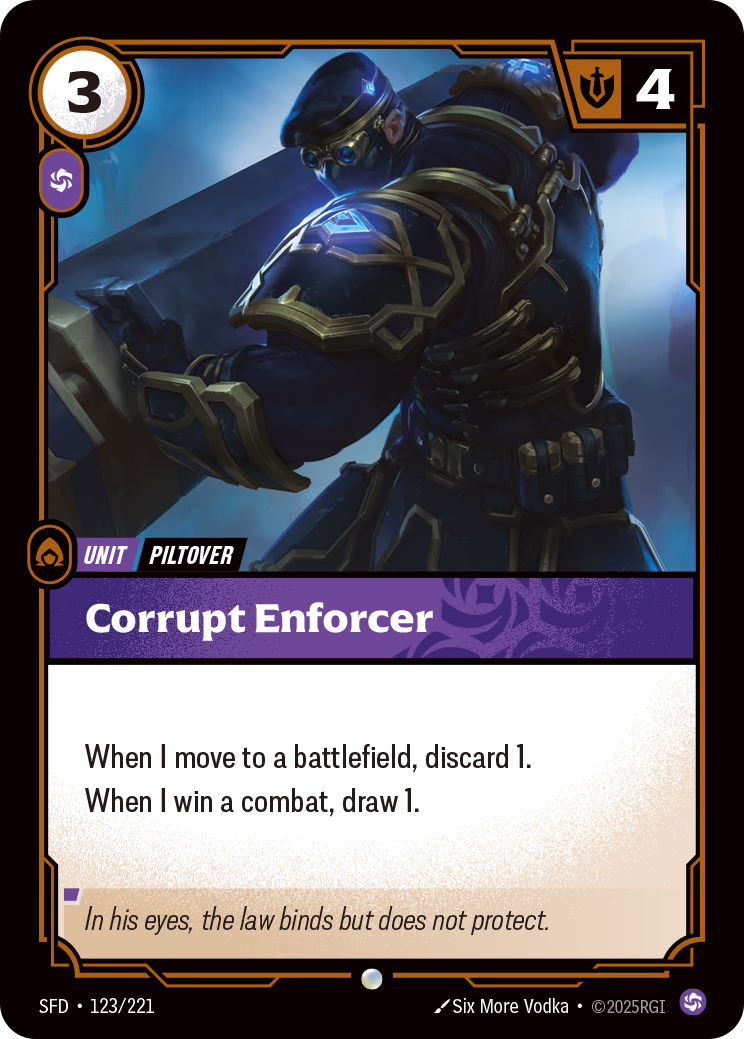 Corrupt Enforcer SFD-123/221 Riftbound card