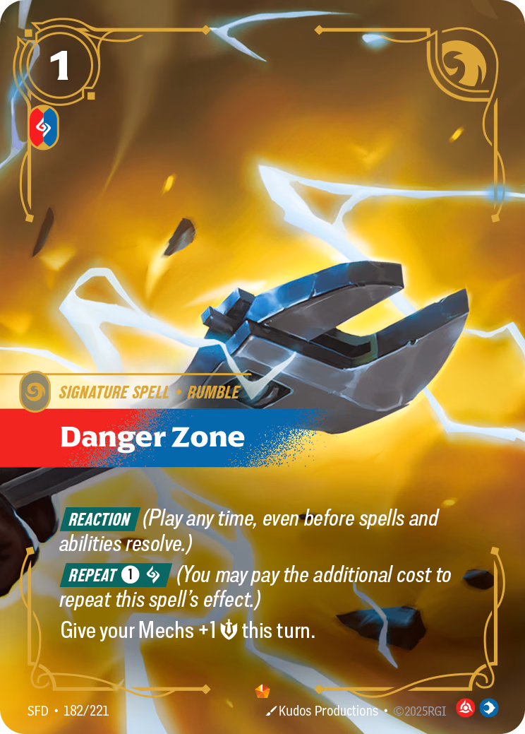Danger Zone SFD-182/221 Riftbound card
