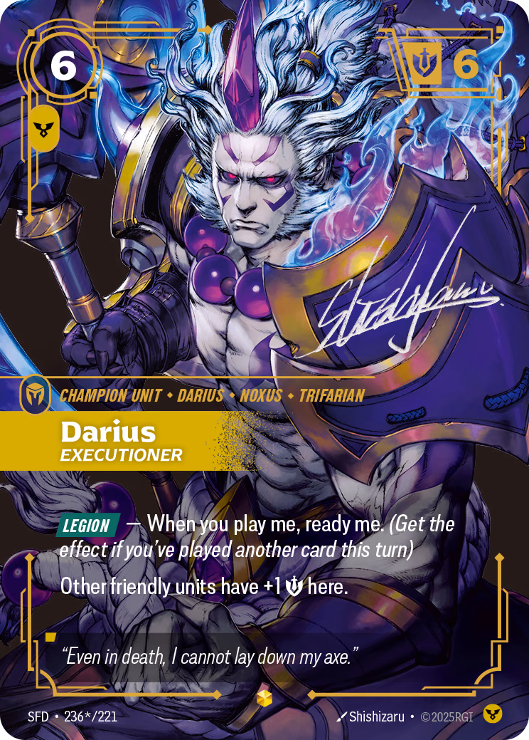 Darius, Executioner SFD-236*/221 Riftbound card