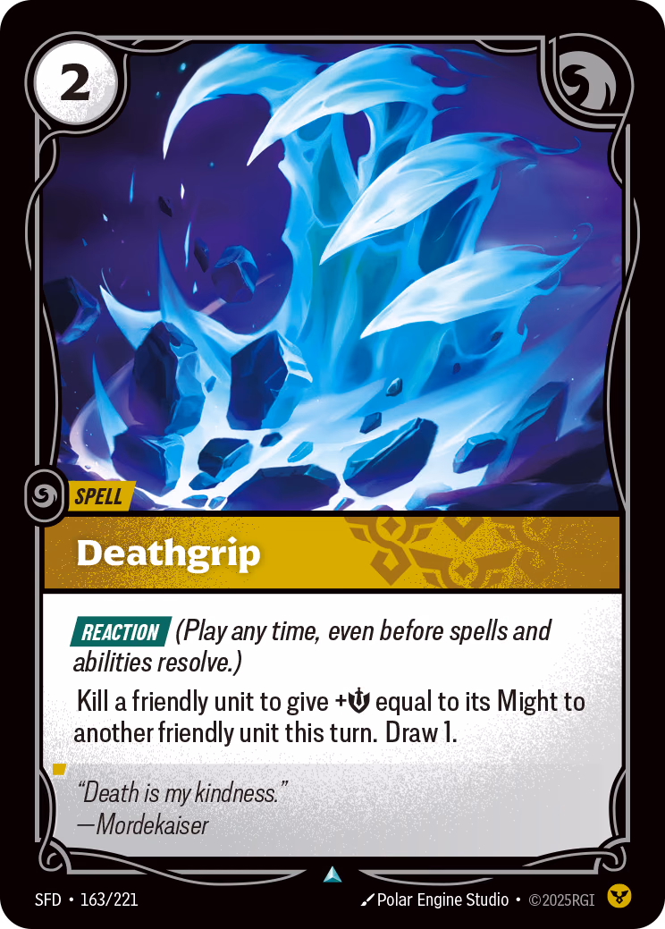 Deathgrip SFD-163/221 Riftbound card