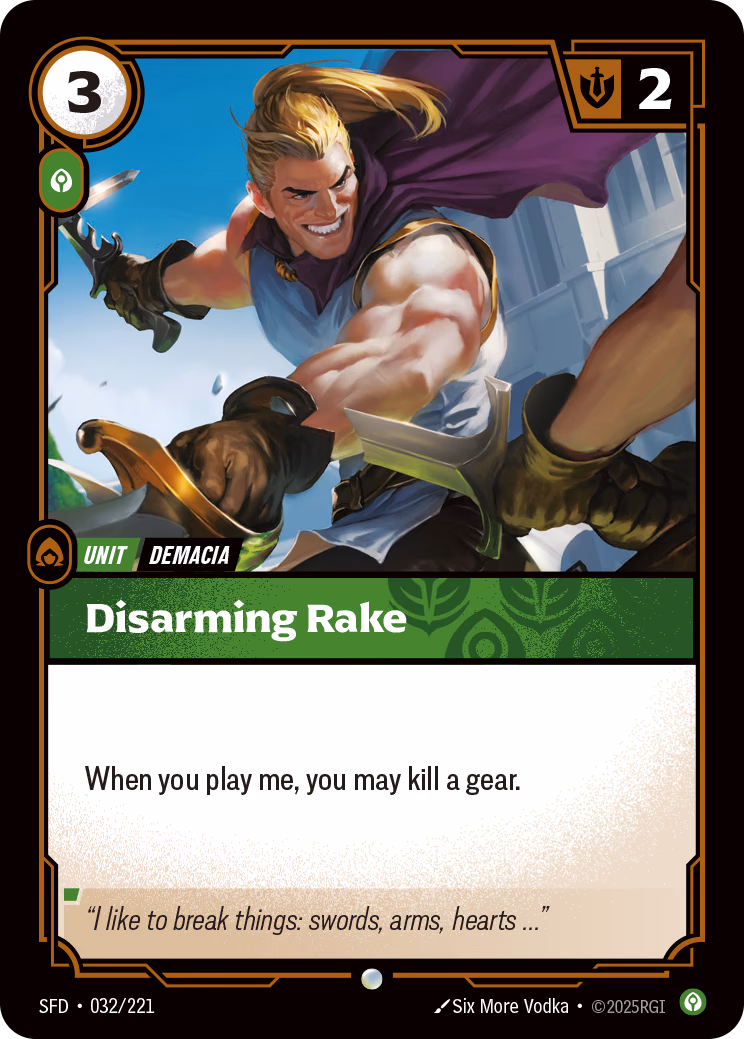 Disarming Rake SFD-032/221 Riftbound card