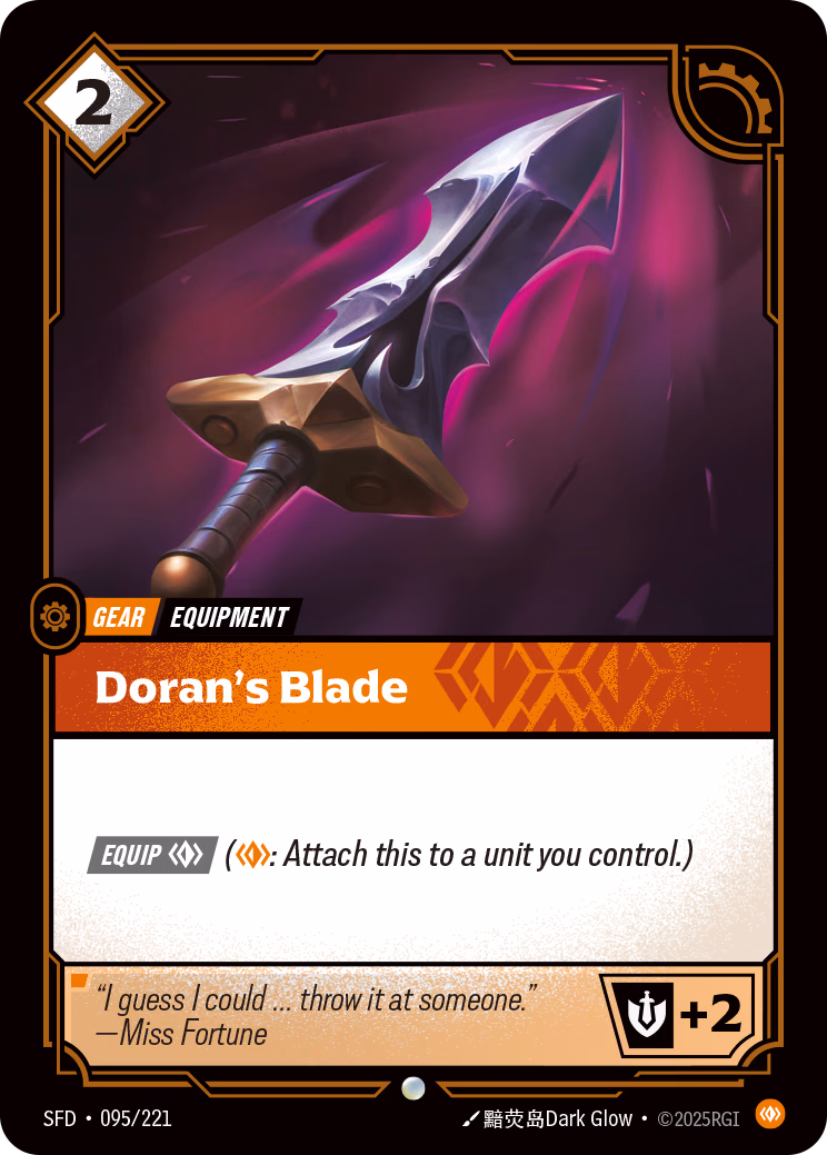 Doran's Blade SFD-095/221 Riftbound card