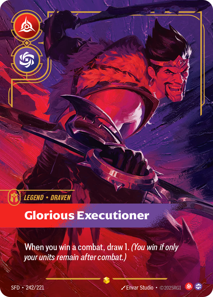 Draven, Glorious Executioner SFD-242/221 Riftbound card