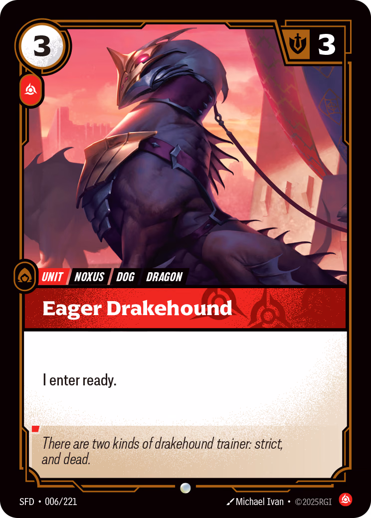 Eager Drakehound SFD-006/221 Riftbound card