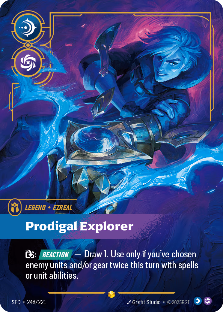Ezreal, Prodigal Explorer SFD-248/221 Riftbound card