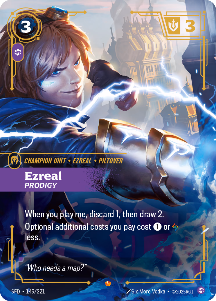 Ezreal, Prodigy SFD-149/221 Riftbound card