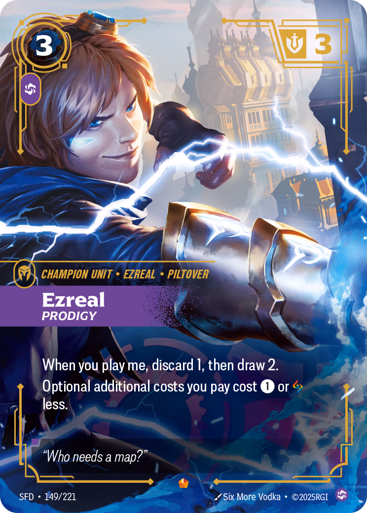 Ezreal SFD-149/221 Riftbound card