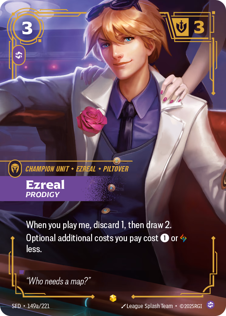 Ezreal SFD-149a/221 Riftbound card