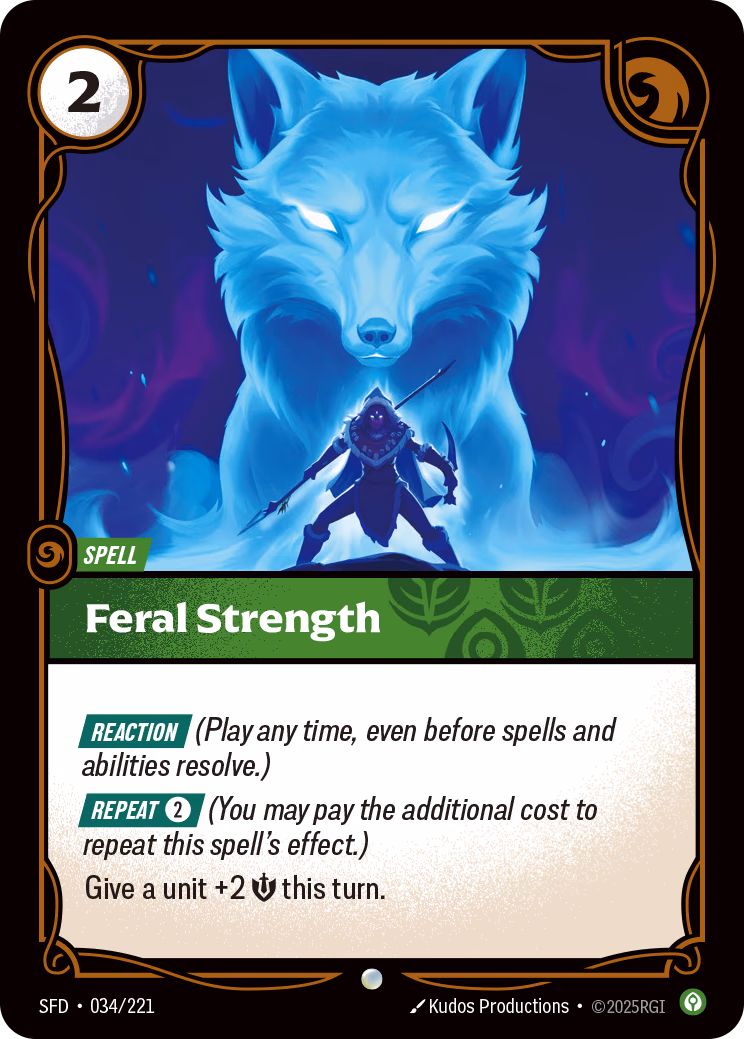 Feral Strength SFD-034/221 Riftbound card