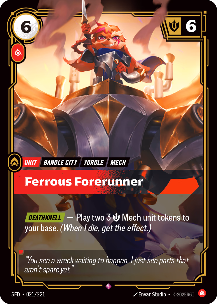 Ferrous Forerunner SFD-021/221 Riftbound card