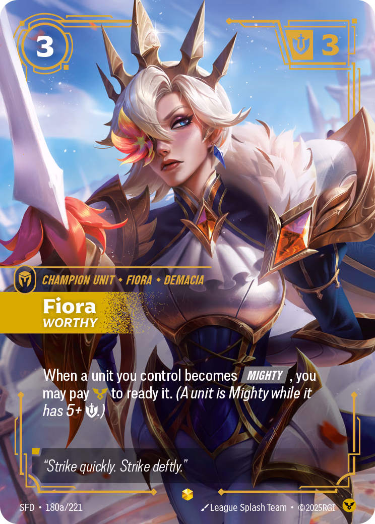 Fiora, Worthy SFD-180a/221 Riftbound card