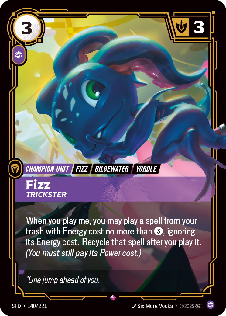 Fizz, Trickster SFD-140/221 Riftbound card