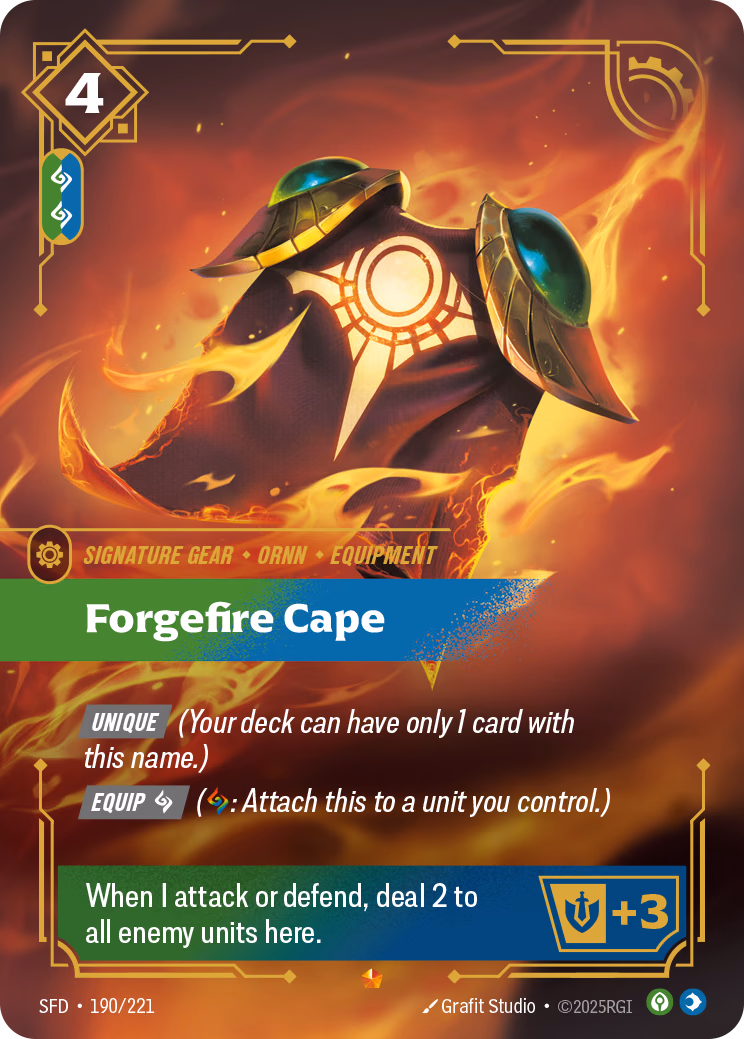 Forgefire Cape SFD-190/221 Riftbound card