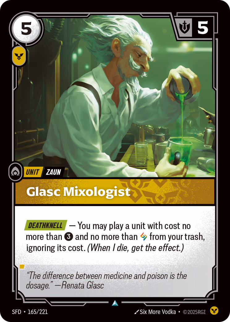 Glasc Mixologist SFD-165/221 Riftbound card
