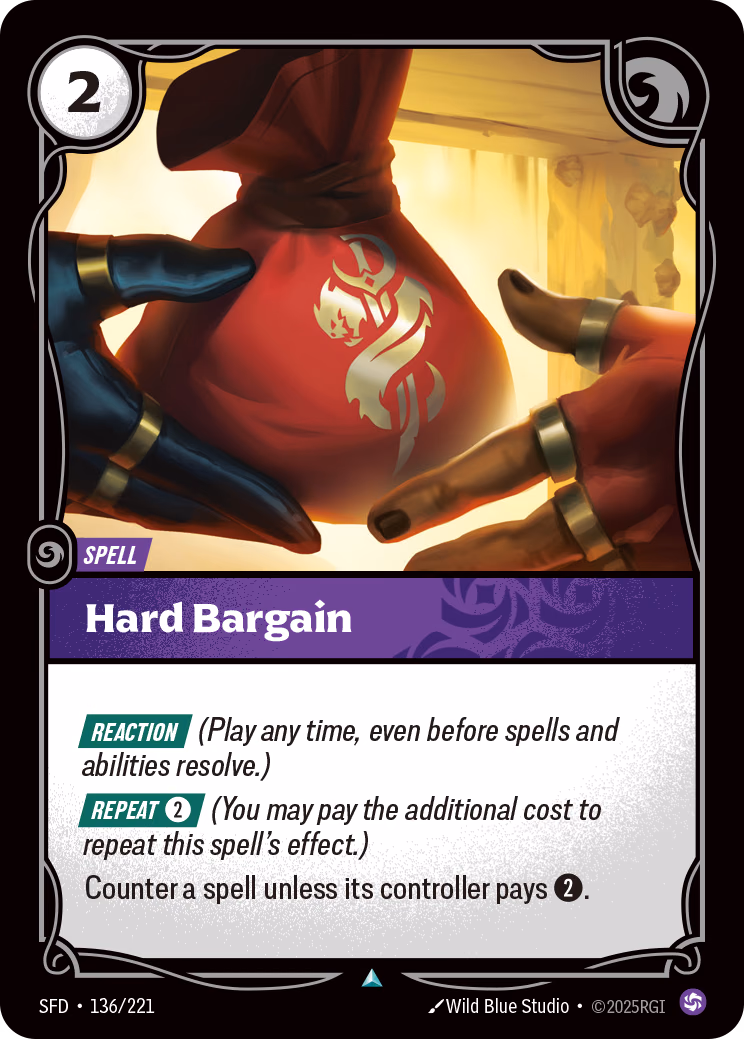Hard Bargain SFD-136/221 Riftbound card