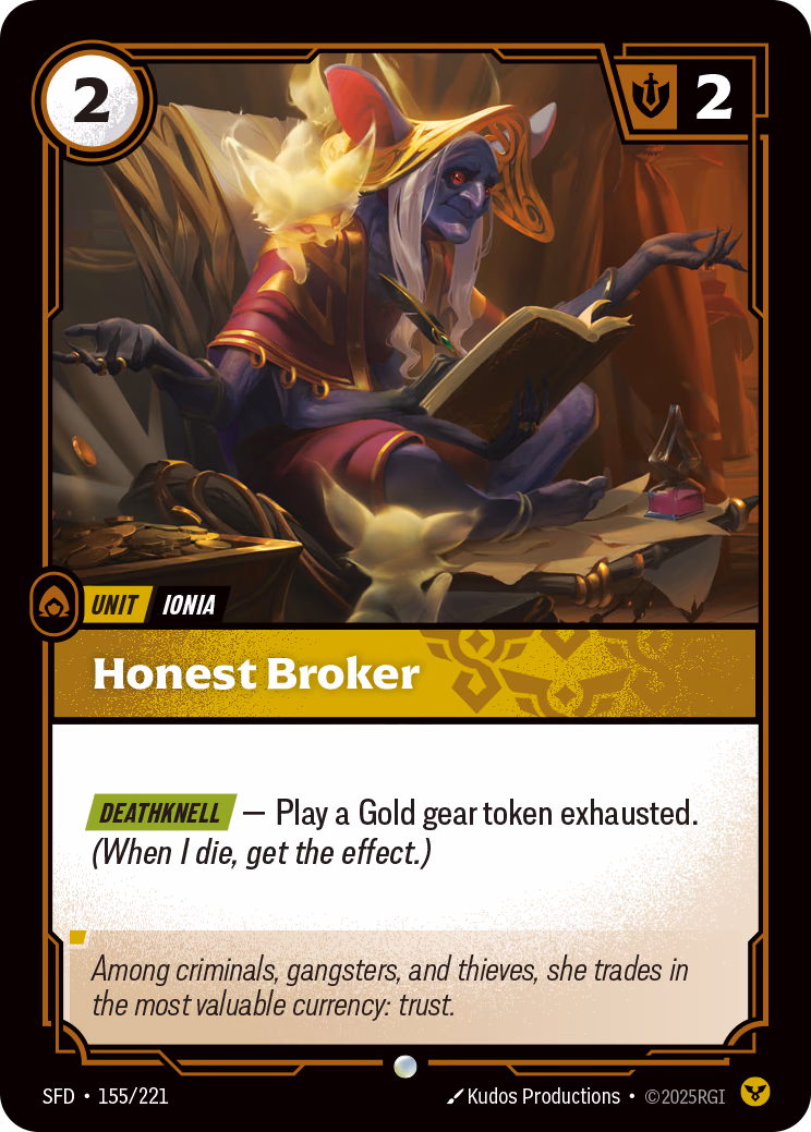 Honest Broker SFD-155/221 Riftbound card