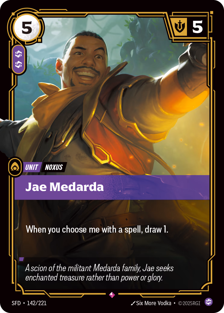 Jae Medarda SFD-142/221 Riftbound card
