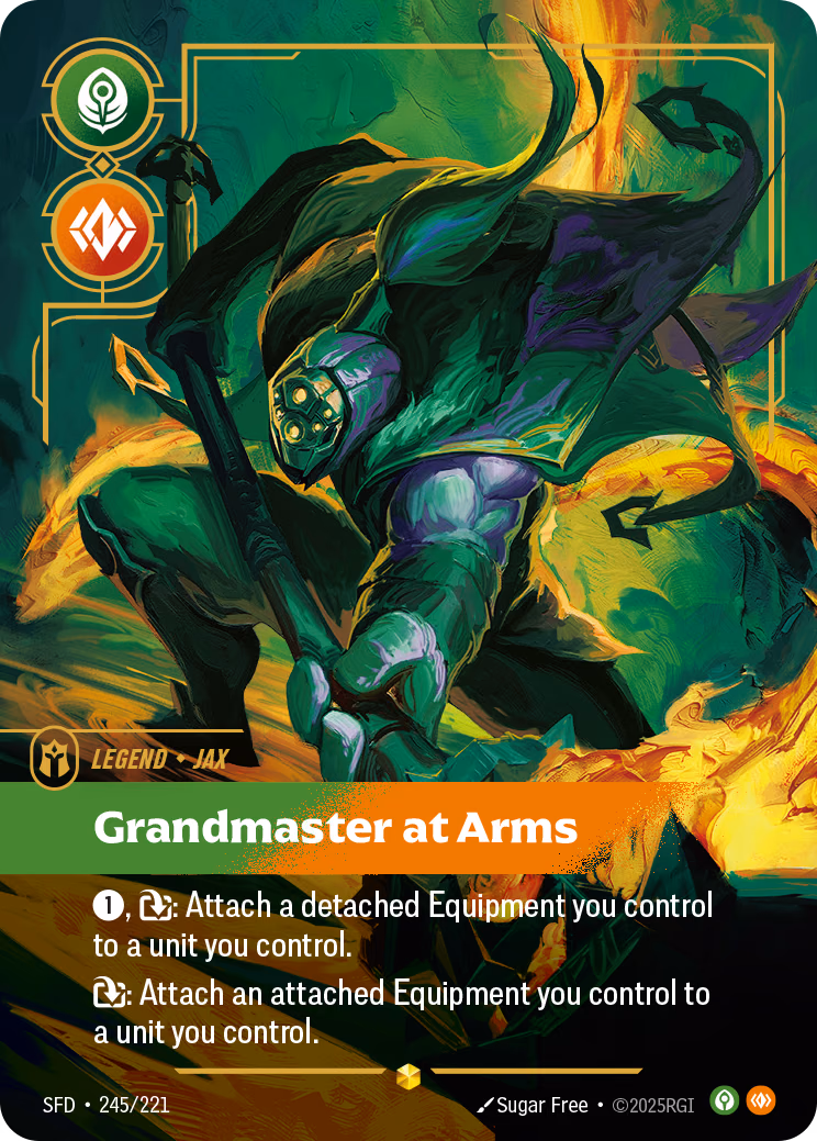 Jax, Grandmaster at Arms SFD-245/221 Riftbound card