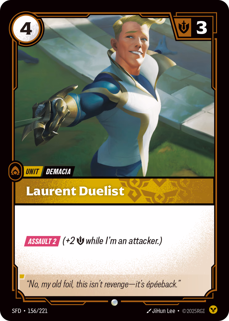 Laurent Duelist SFD-156/221 Riftbound card