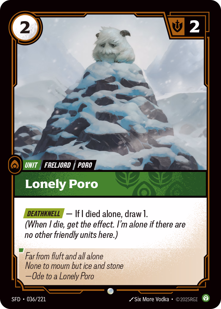 Lonely Poro SFD-036/221 Riftbound card