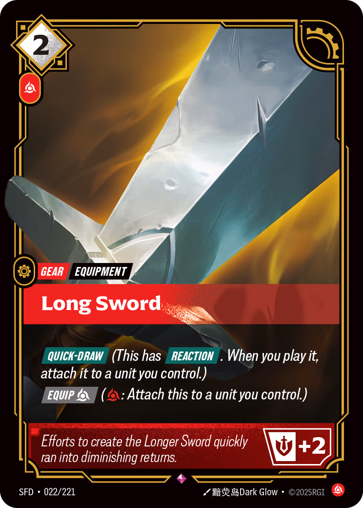 Long Sword SFD-022/221 Riftbound card
