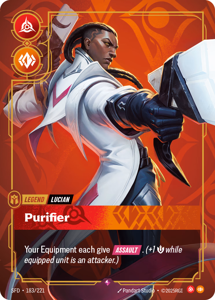 Lucian, Purifier SFD-183/221 Riftbound card