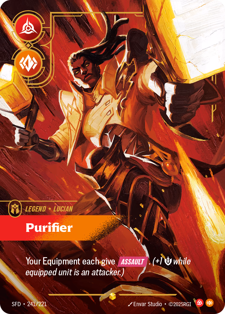 Lucian, Purifier SFD-241/221 Riftbound card