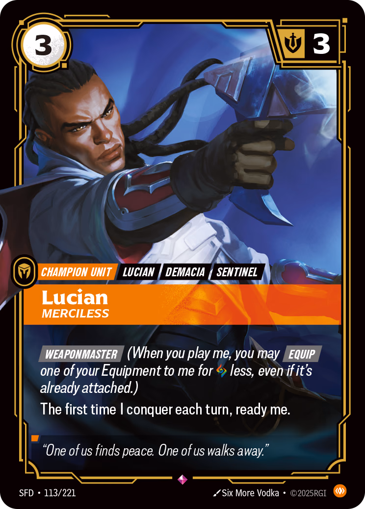 Lucian SFD-113/221 Riftbound card