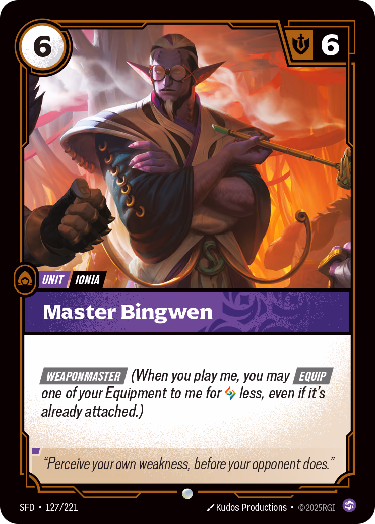 Master Bingwen SFD-127/221 Riftbound card