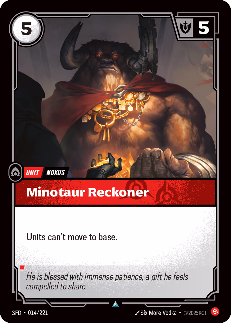 Minotaur Reckoner SFD-014/221 Riftbound card