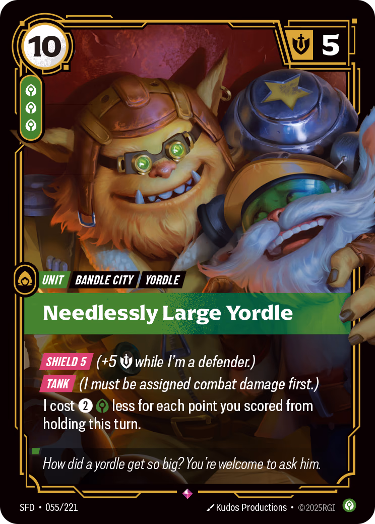 Needlessly Large Yordle SFD-055/221 Riftbound card