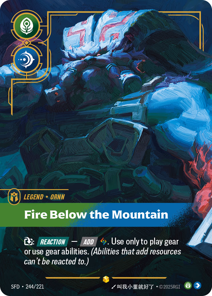 Ornn, Fire Below the Mountain SFD-244/221 Riftbound card